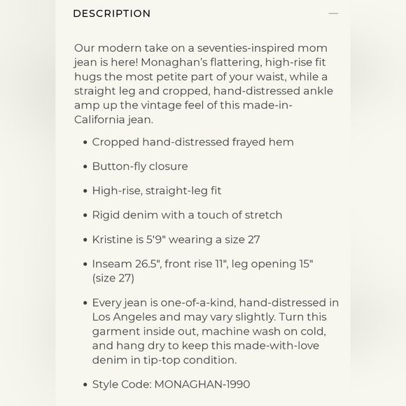 NWT Frank & Eileen denim, size 25 - Picture 10 of 10